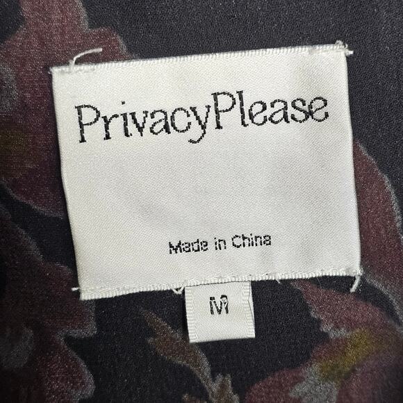 Privacy Please x REVOLVE Black Floral Tropical Dress Size Medium Summer Beach - Picture 4 of 7